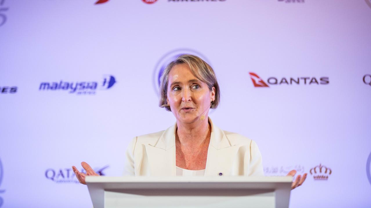 Qantas CEO Vanessa Hudson says ‘trouble sets in’ when customers feel they are not getting value for money. Picture: Natalia Mroz/IATA