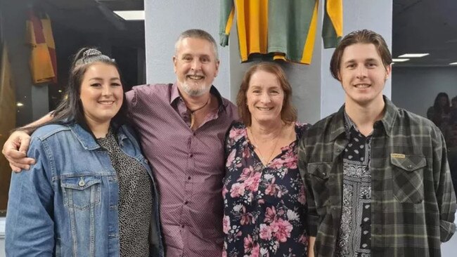 A GoFundMe has been set up for Rob Seddon (second left), of Lake Haven, who was violently attacked while going to the help of a car accident. His son Kyle (right) was also allegedly assaulted. Picture: GoFundMe