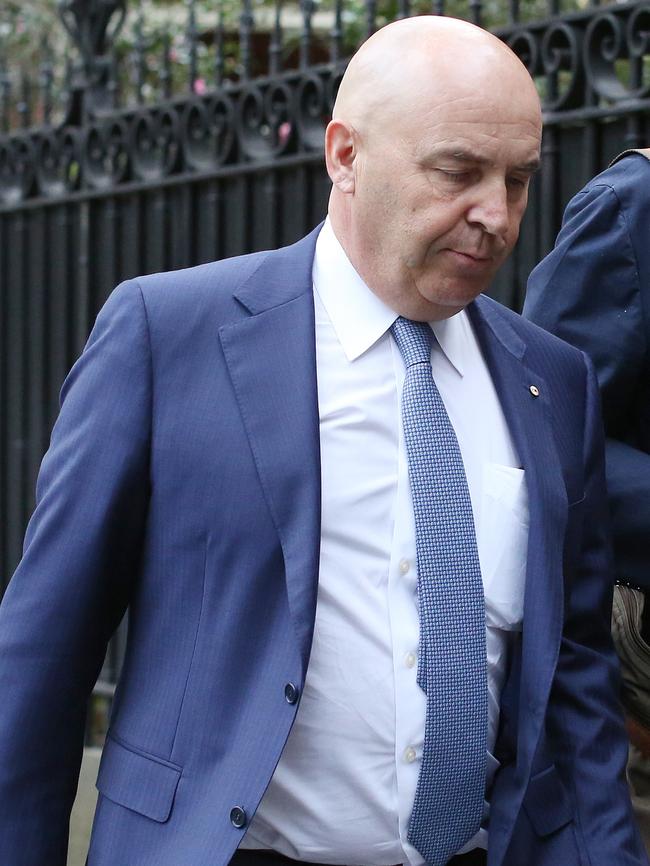 Nick Curtis, the father of banker Oliver Curtis, attended his son’s trial today. Picture: AAP Image/David Moir