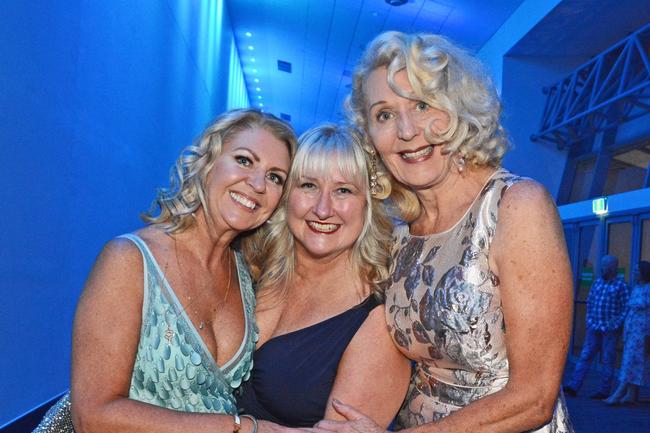 Jacque Courtney-Pitman, Kerrie Selby and Melanie Burt at ‘Deck the Halls’ Christmas celebrations at GCCEC, Broadbeach. Pic: Regina King