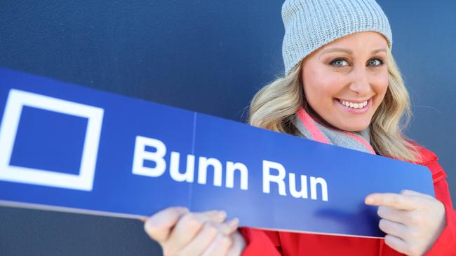 Channel Seven weather presenter and meteorologist Jane Bunn has had a ski run named after her on Mt Buller. Picture: Alex Coppel.