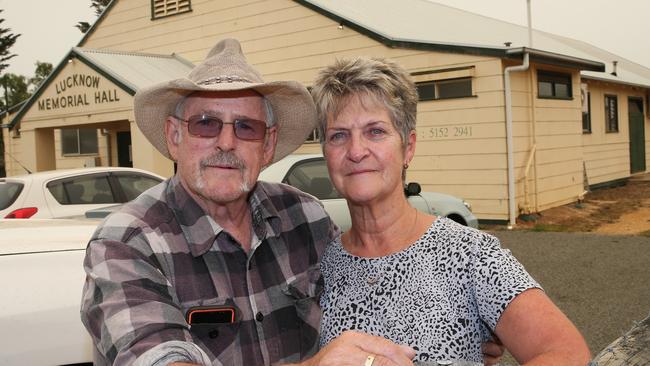 Les Anderson and his wife Sandi lost their house in Sarsfield. Picture: David Crosling