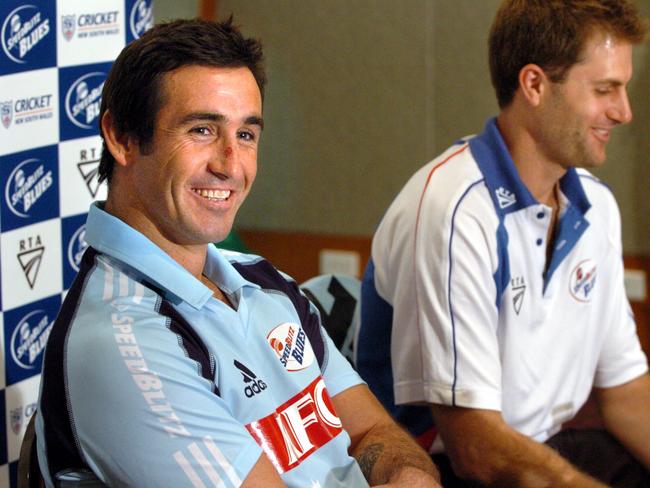 League great Andrew Johns holds a press conference with Australian Test player Simon Katich ahead of his cross-code foray.