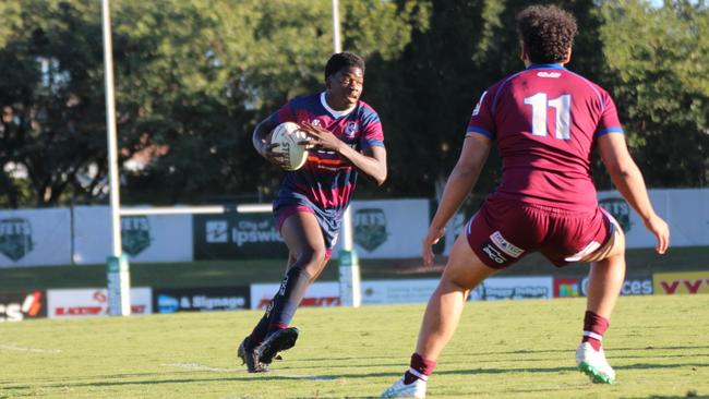 Innocent Baruani on the move for Ipswich SHS.