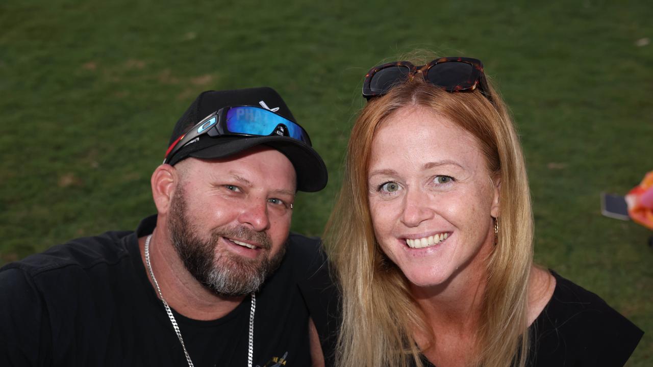 Rob Dyson and Stephanie Hartas at the Lookout Festival 2024 at Broadwater Parklands for Gold Coast at Large. Picture: Portia Large