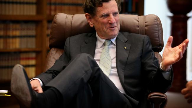 Outgoing Chief Justice of the High Court of Australia Robert French in his chambers at the High Court in Canberra. Picture: Ray Strange