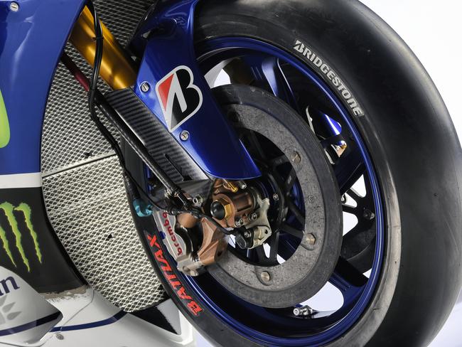 The 2015 Yamaha YZR-M1 MotoGP bike.