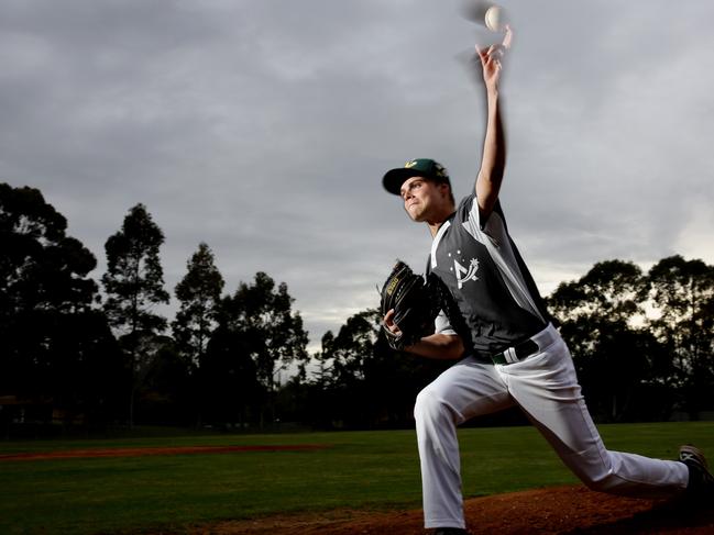 Baulkham Hills baseballer Liam McCallum,14, recently returned from Japan having played for the Australian U15, World Cup team.Liam McCallum