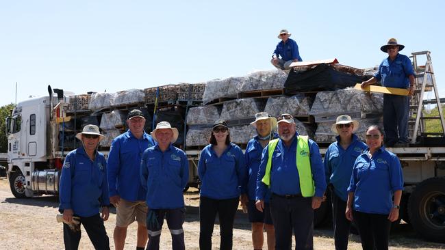 OzFish Unlimited volunteers who were involved in restoring the Moreton Bay reef. Picture- contributed.