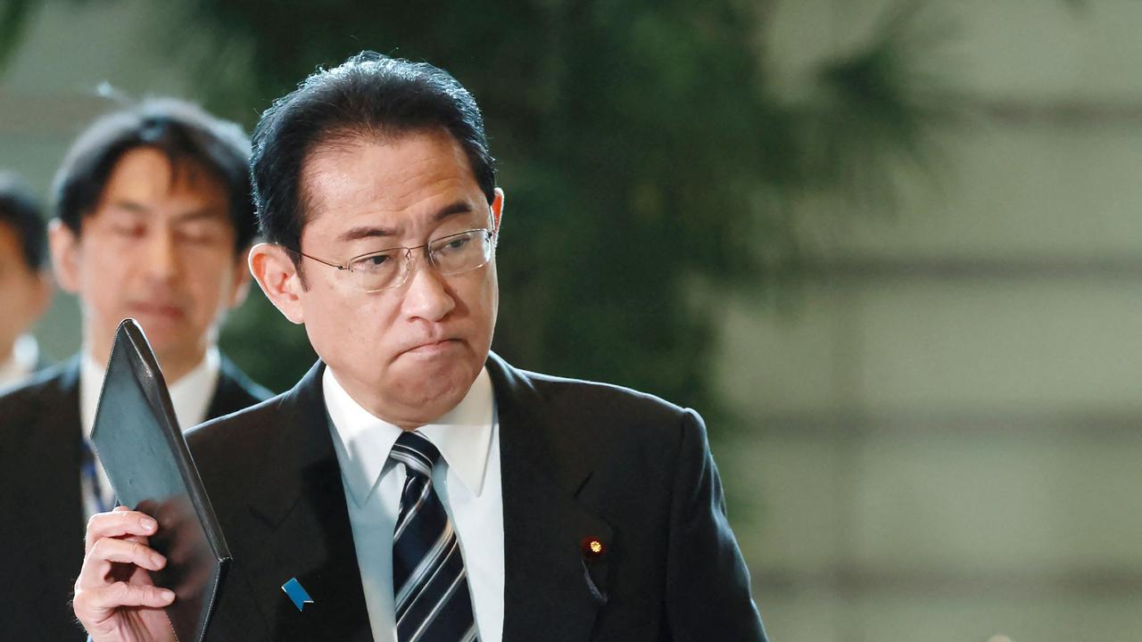 Prime Minister Kishida faced criticism for nepotism and declining approval ratings, and appointed Takayoshi Yamamoto as the replacement secretary to restore public trust. Picture: JIJI Press / AFP