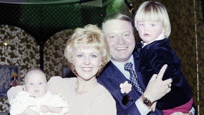 Bert and Patti with children Matthew and Lauren at Lauren’s christening in 1979.