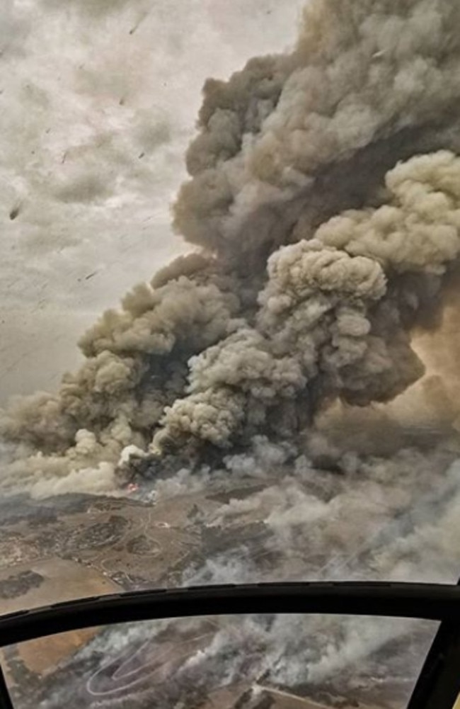 Aerial photos of the Kangaroo Island bushfire. Picture: Tim Lawson @tmanadventure