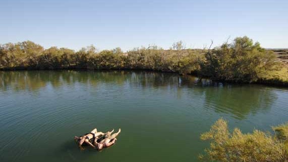 Dalhousie Springs, thermal springs on the edge of the Simpson Desert. Picture: SA Tourism