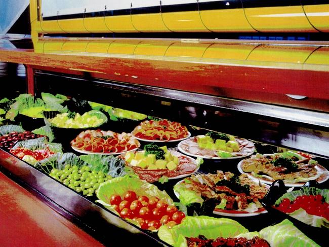 An example of the antipasto section at Smorgy’s buffet.