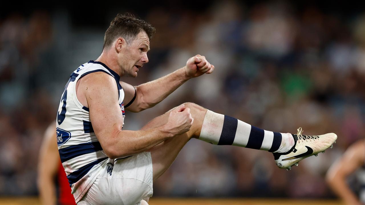 Patrick Dangerfield kicked the winning goal. Picture: Michael Willson/AFL Photos via Getty Images