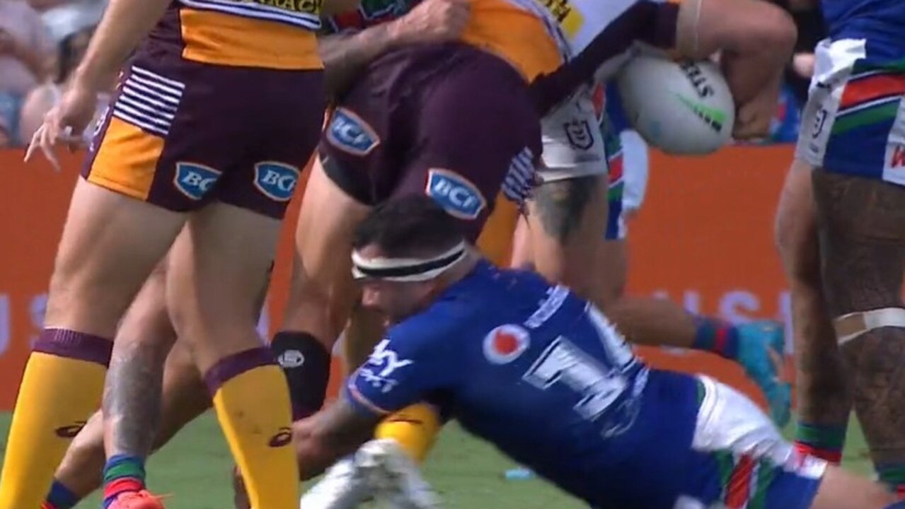 This was Jazz Tavaga's cannonball. Photo: Fox Sports