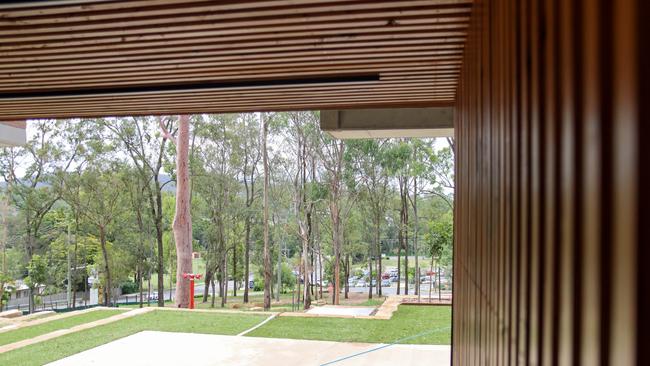 Beautiful landscaped outlook from the new building.