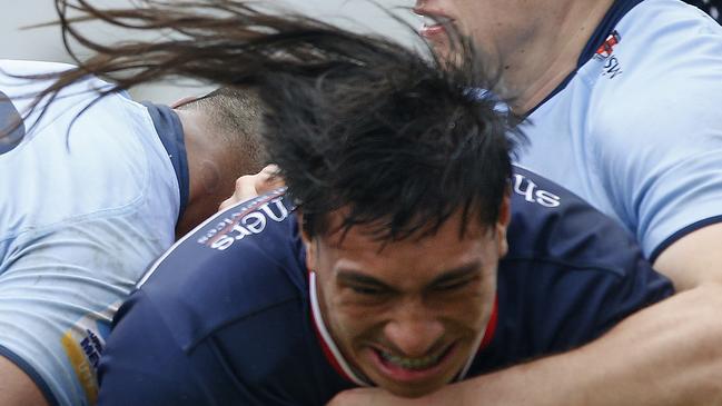 Melbourne Rebels' Emiliano Wortley with the ball.