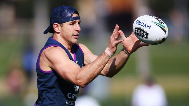 Billy Slater will play his final NRL game this Sunday. Picture: Michael Dodge/Getty Images