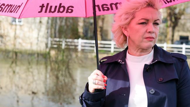 Moira Deeming attended the protest alongside pro woman and anti trans activist Kellie-Jay Keen Minshull, aka Posie Parker. Picture: Jacquelin Magnay