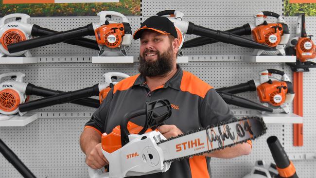 Managing director James Beaumont at the new Kirwan Stihl shop. Picture: Evan Morgan