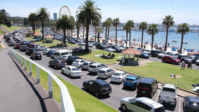 Eastern Beach’s Cup Day crowds. Picture: Mark Wilson