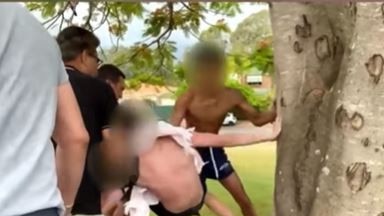 A citizen’s arrest in Helensvale earlier this year. Picture: 7 News