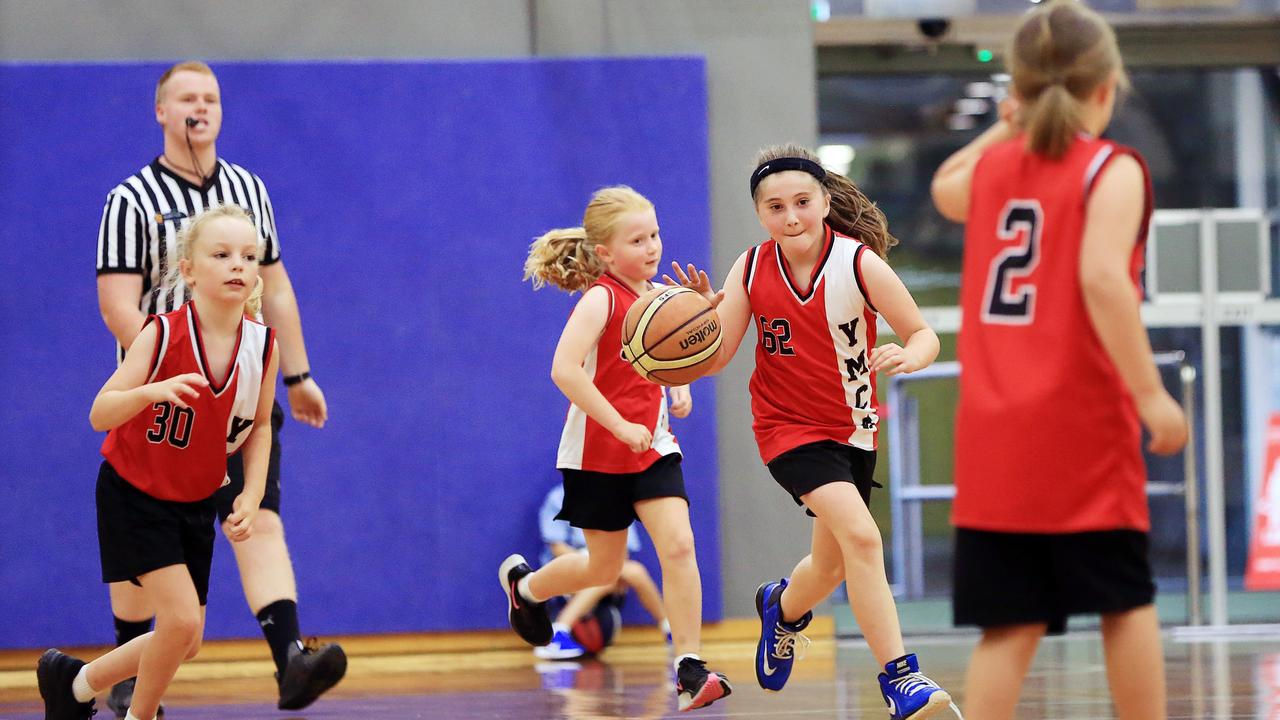 Rovers v YMCA. Under 10s junior basketball at Geelong Arena courts on Saturday morning. Picture: Alan Barber