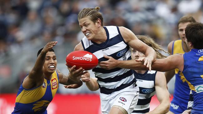 Rhys Stanley made a massive impact for the Cats at the weekend. Picture: Getty Images