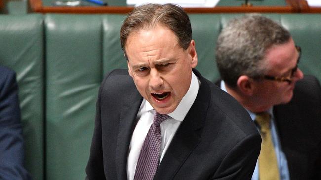 Minister for Health Greg Hunt during Question Time in the House of Representatives at Parliament House in Canberra, Wednesday, May 30, 2018. (AAP Image/Mick Tsikas) NO ARCHIVING