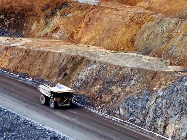 The Newmont Boddington Gold mine, an expanding gold and copper mine located near town of Boddington, southeast of Perth, Western Australia.