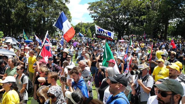 Thousands marched from Strathfield to Burwood in Sydney. Picture: NCA NewsWire /Gaye Gerard