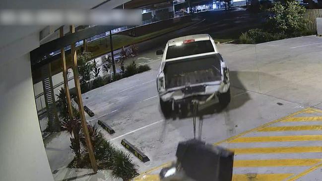 Photos of a stolen ute in a ram raid at the Upper Coomera in March. Picture: Queensland Police