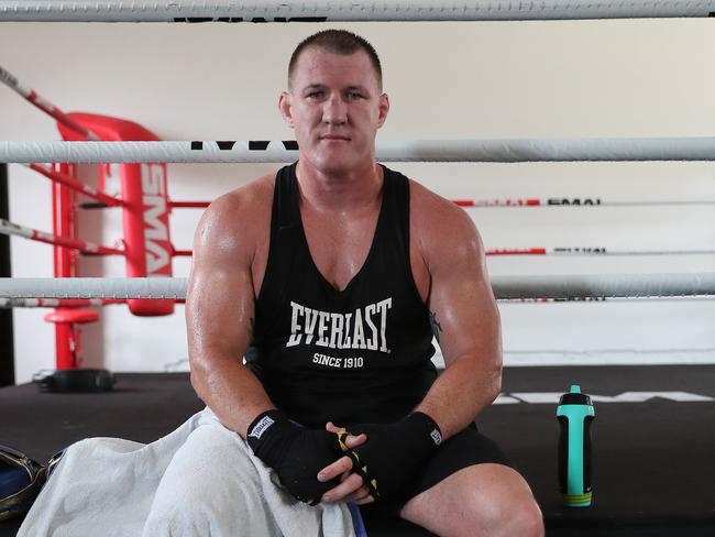 Paul Gallen has traded barbs with Mark Hunt. Picture: Brett Costello