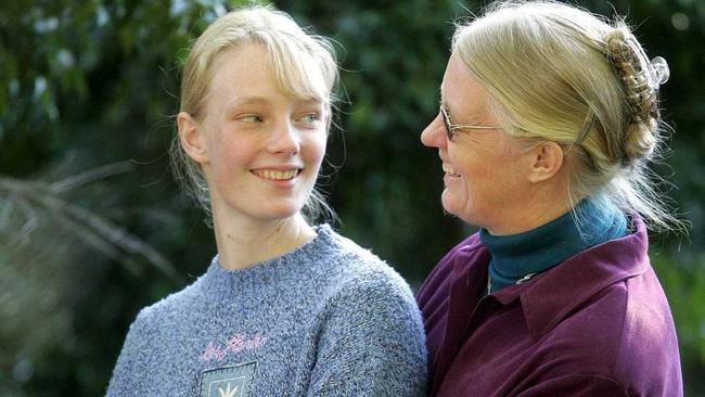 Gladys Staines with her daughter Esther in Queens Park, Ipswich in 2004.