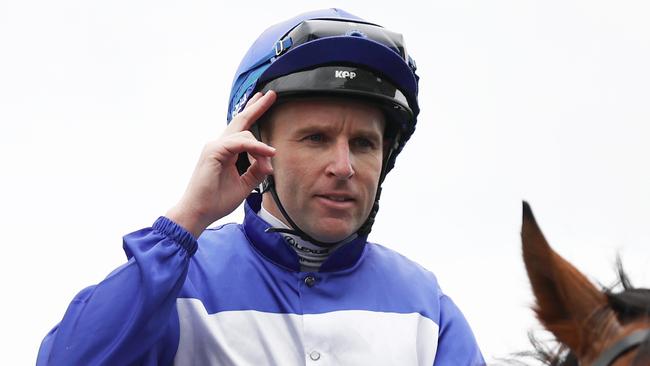 SYDNEY, AUSTRALIA - MARCH 08: Tommy Berry riding Enriched win Race 2 Jericho Group Fireball Stakes during Sydney Racing at Royal Randwick Racecourse on March 08, 2025 in Sydney, Australia. (Photo by Jeremy Ng/Getty Images)