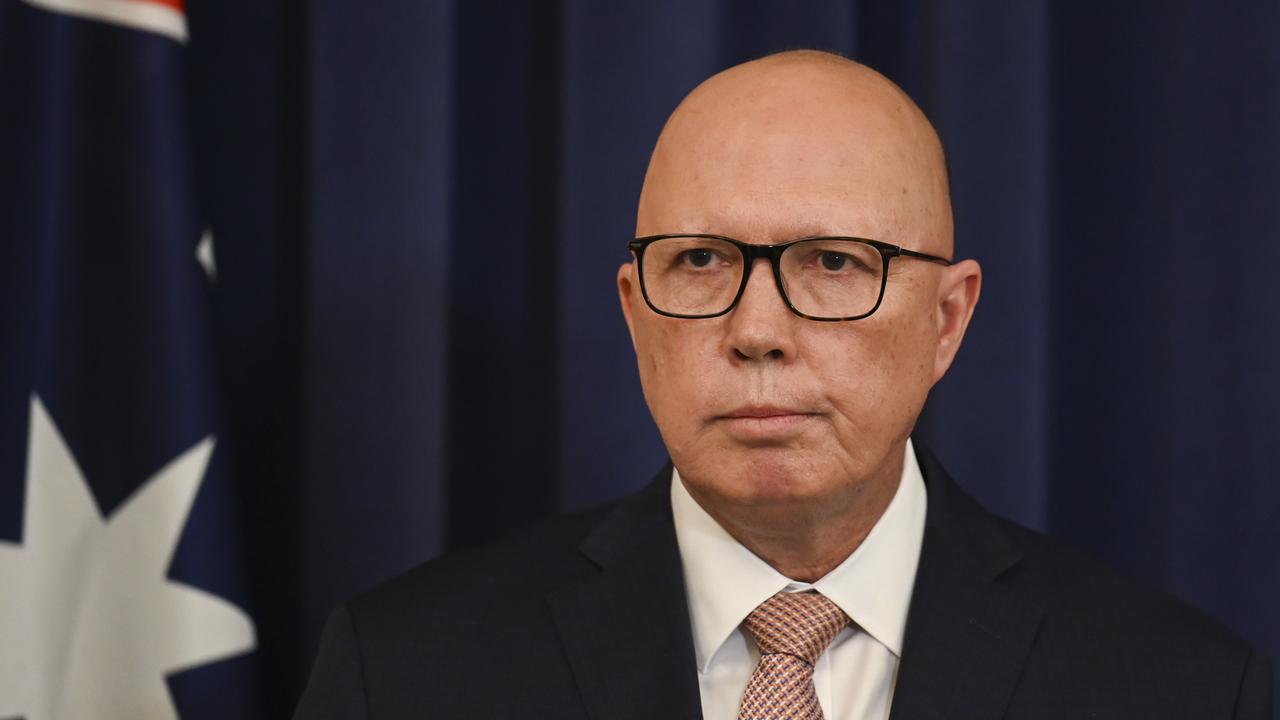 Opposition Leader Peter Dutton said Fatima Payman’s exit from the ALP would water down Labor’s chances of a majority government after the next election. Picture: NewsWire/ Martin Ollman