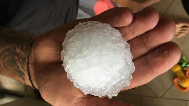 Parts of NSW and Queensland were battered by severe thunderstorms and massive hailstones last week. Picture: Supplied