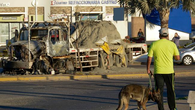 Mexican forces were overwhelmed and Ovidio Guzmán López was released. Picture: Juan Carlos Cruz/AFP