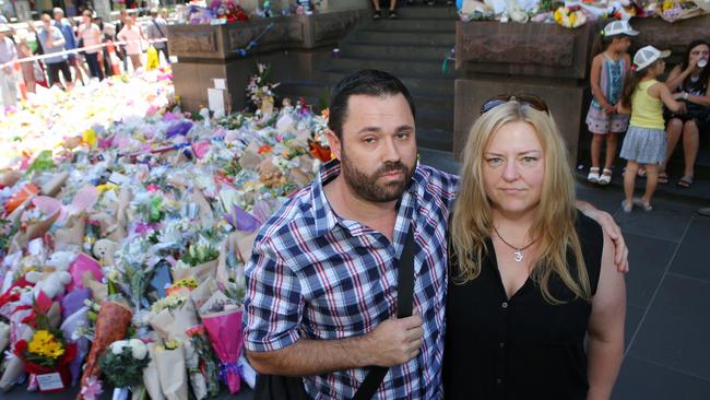 Jesse Donnarumma and Sharn Baylis, who helped give CPR to a victim. Picture: David Crosling