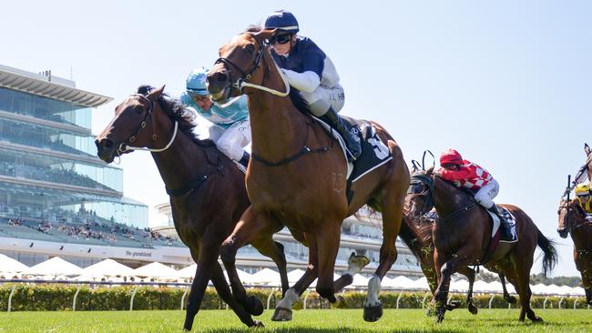 Cumberbatch ridden by Jamie Kah wins the 2021 Lexus Melbourne Cup Tour at Flemington Racecourse on March 06, 2021 in Flemington, Australia. (Reg Ryan/Racing Photos via Getty Images)