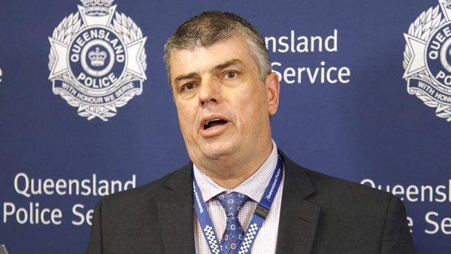 Detective Superintendent Brendan Smith during a media conference on the Gold Coast. Picture: Tertius Pickard