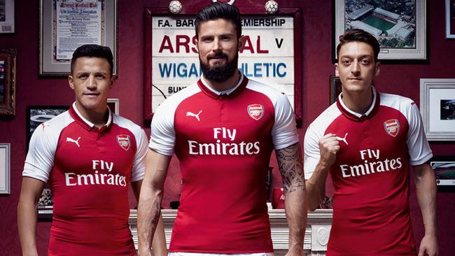 Arsenal's new kit for 2017-2018.