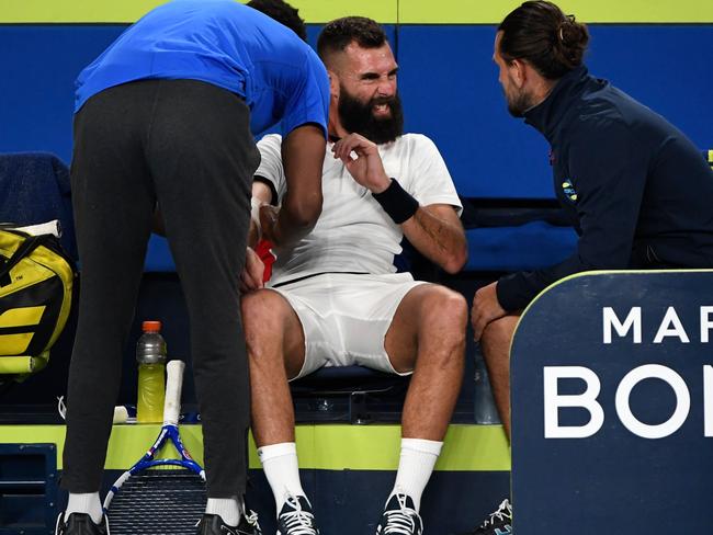 Benoit Paire wasn’t a fan of Australian Open protocols. Picture: AFP