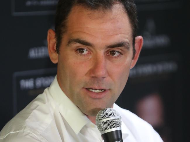 Cameron Smith launching his book at Suncorp Stadium. Pic Peter Wallis