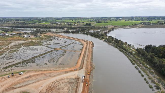 Renmark Hospital levee bank. Picture: Mapping Services Australia