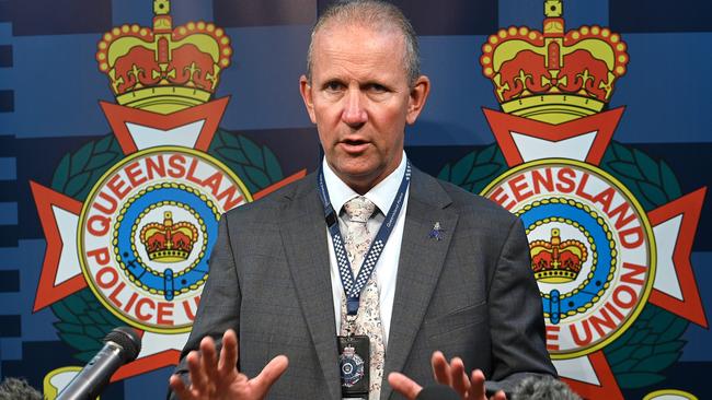 Queensland Police Union president Ian Leavers criticised management for not supporting frontline officers. Picture, John Gass