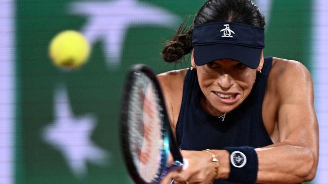 Australia's Ajla Tomljanovic bowed out in straight sets. Picture: Julien De Rosa / AFP