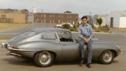 Paul Keating with his E-Type Jaguar Coupe 1966.