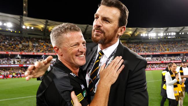 Damien Hardwick will get a big bonus, but is he worth more? Picture: AFL Photos/Getty Images